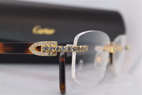 clear cartier diamond cut glasses